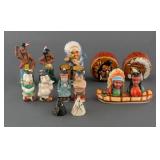 (7) VINTAGE NATIVE AMERICAN SALT PEPPER SHAKERS