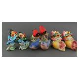 (6) BIRDS FLOWERS AND INSECT SALT PEPPER SHAKERS