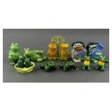 (6) COLLECTIBLE FROG SALT AND PEPPER SHAKER SETS
