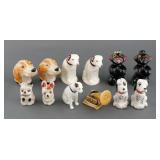 (6) VINTAGE DOG SALT AND PEPPER SHAKER SETS