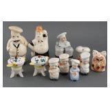 (6) NOVELTY CHEF COOKING SALT PEPPER SHAKER SETS