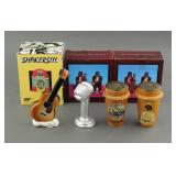 (5) MUSIC THEMED SALT AND PEPPER SHAKER SETS