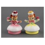 Lefton Cupcake Girls Salt & Pepper