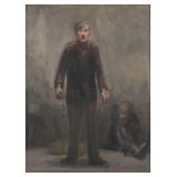 PIERRE VILLAIN Standing Man Painting
