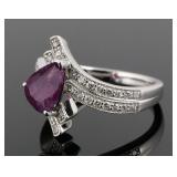 Kashmir Sapphire Diamond Platinum Ring