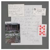 Charles Manson 4 Signature Group W/ Self Portrait