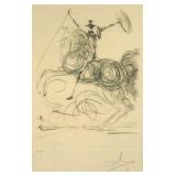 SALVADOR DALI Horseman Etching