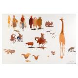 MILFORD ZORNES, Watercolor, Western Vignettes