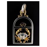 Sergio Bustamante Sterling/Gold Zodiac Pendant
