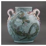 Jean Pouyat Limoges Dragon Handled Vase