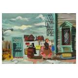 STUART CARSON EDIE City Scene Painting