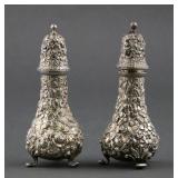 Baltimore Silver Co. Rose Repousse Shakers