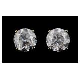 14K White Gold Diamond Earrings