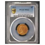 1912 $5 Liberty Half Eagle PCGS MS63