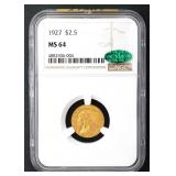 1927 $2.5 Indian Quarter Eagle NGC MS64 CAC
