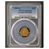 1855-O G$1 Gold Dollar PCGS Genuine XF Detail