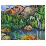 ROSE JACOBSON BLUE Pastel Landscape