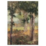Vintage Tree Landscape Painting
