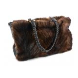 Paolo Masi Italian Mink Leather Designer Handbag