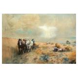 FRANK F. ENGLISH Rural Scene Watercolor