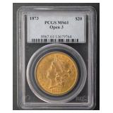 1873 $20 Liberty PCGS MS61 Open 3