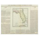 Antique French 1825 Map Florida