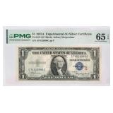 $1 Experimental 1935A Silver Certificate, PMG 65