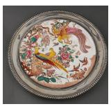 Royal Crown Derby Sterling Silver Rimmed Plate