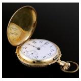 Antique 14k Gold Hunter Case Pocket Watch