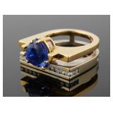 14K Gold Tanzanite Diamond Ring Marley