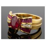 Charles KRYPELL 18k Gold Ruby Ring