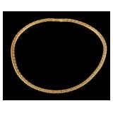 TIFFANY 18K Gold Basket Weave Necklace