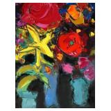 HAROLD KRAUS, "Fiesta" Floral Still Life