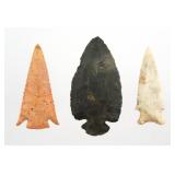 Group of 3 Archaic Blade Points Arrowheads
