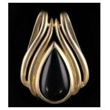 10K Gold & Onyx Slide Pendant