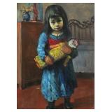 ETTORE CACCIAPUOTI Young Girl Portrait Ptg