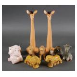 (5) African Safari Animals Salt Pepper Shakers