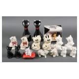 (9) Collectible Cat Salt Pepper Shaker Sets