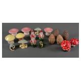 (9) Vintage Gnome Mushroom Salt Pepper Shakers