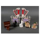 (6) Vintage Music Themed Salt Pepper Shaker Sets