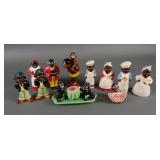 (7) Black Americana Salt and Pepper Shaker Sets