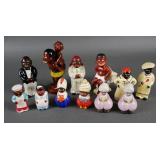 (7) Black Americana Salt and Pepper Shaker Sets