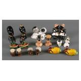 (9) Vintage Black Americana Salt Pepper Shakers