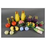 (11) Vintage Fruit Vegetable Salt Pepper Shakers