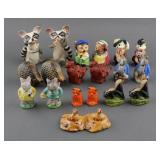 (10) Vintage Forest Animals Salt Pepper Shakers