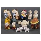 (9) Sets Vintage Pig Salt and Pepper Shakers