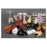 (10) Collectible Music Themed Salt Pepper Shakers