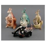(4) Vintage Kangaroo Salt and Pepper Shakers