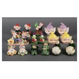(9) Vintage Pixie Gnome Elf Salt Pepper Shakers