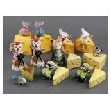 (9) Vintage Mouse Salt and Pepper Shaker Sets